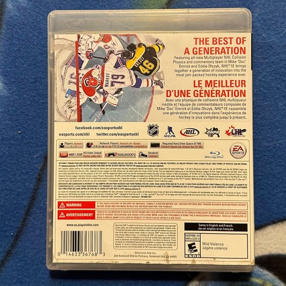 NHL 15 (2014, PlayStation 3 – EA Sports) - Picture 3 of 3